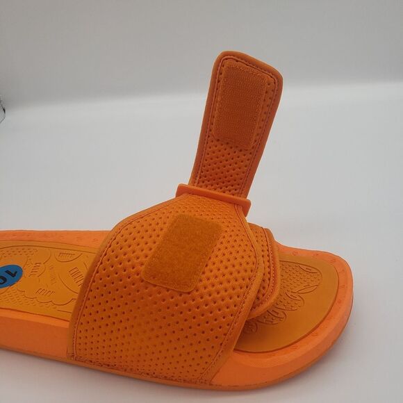 Orange Adidas HU Slides with Adjustable Straps - Size 10 main image 4